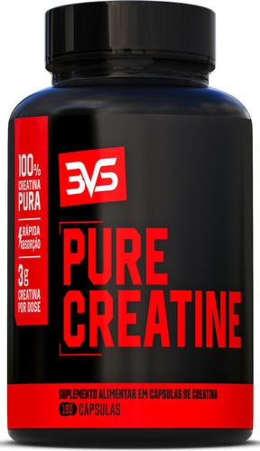 Creatina 100% Pura Monohidratada Com Matéria-prima Importada. - Fórmula Avançada Com 3g De Creatina Na Dose - 180 Cápsulas