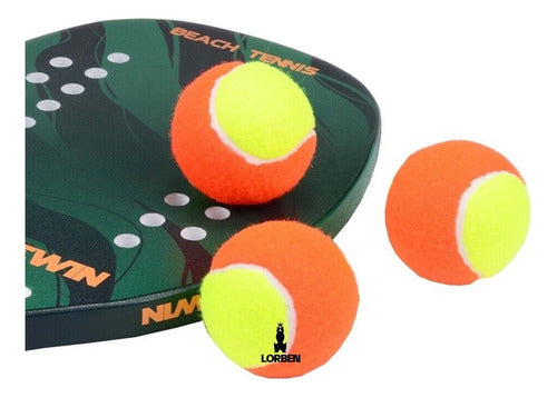 Bola de beach tennis pack com 30 unidades baixa pressão alta durabilidade ideal para treinos e jogos infantis marca lorben