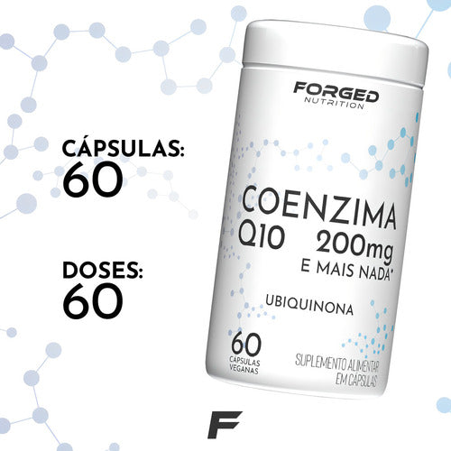 Coenzima Q10 200mg Pura Alta Concentração 60 Vegan Caps - Forged Nutrition