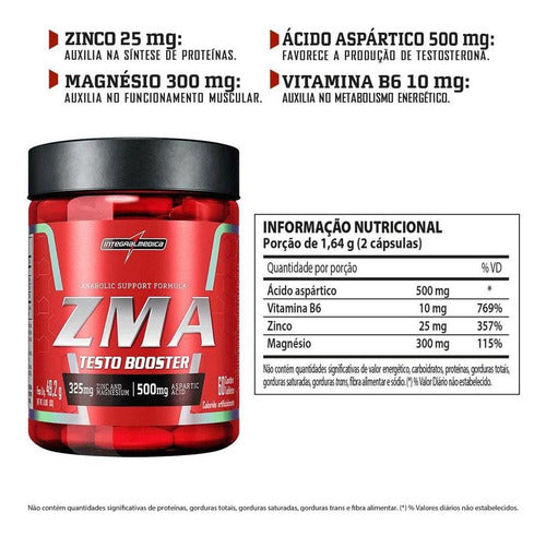 ZMA Testo Booster 60 Cápsulas Integralmédica