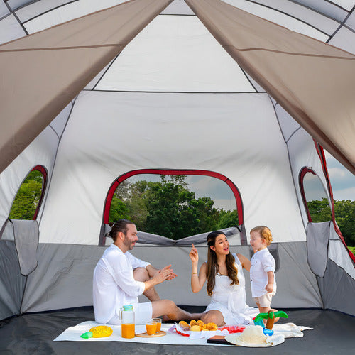 Joyfox Family Luxe 8-12 Barraca Familiar Grande Camping Acampamento 12 Pessoa