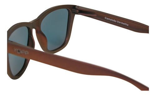 Óculos De Sol Yopp Polarizado Uv400 Camaleão Vermelho