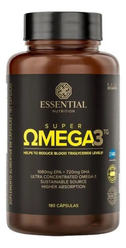 Super Ômega 3 Tg 1000mg 180 Caps Essential Nutrition Sabor 180 Softgels