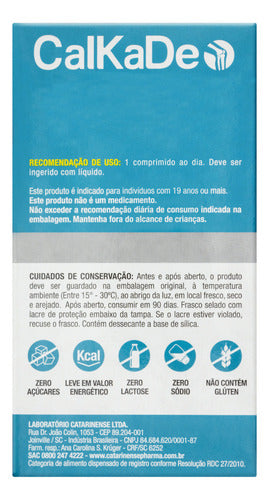 CalkaDe Cálcio + Vitamina D3 + k2 Catarinense 60 Comprimidos