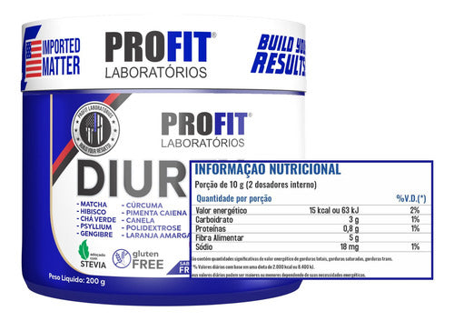Diurex Chá Diurético Termogênico Detox 200g - Profit Sabor Frutas vermelhas