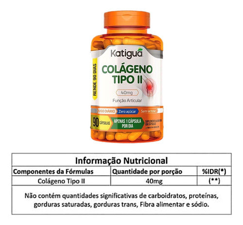 Colágeno Tipo 2 Katiguá 90 Cápsulas 40mg