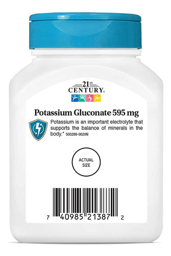 Gluconato De Potássio 110 Tabletes 595 Mg - 21st Century Eua