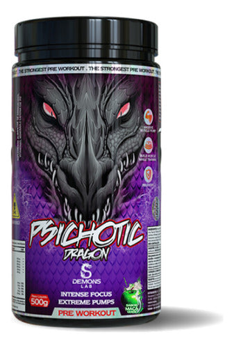 Suplemento em Pó Psichotic Dragon Maça Verde 500g Demons Lab