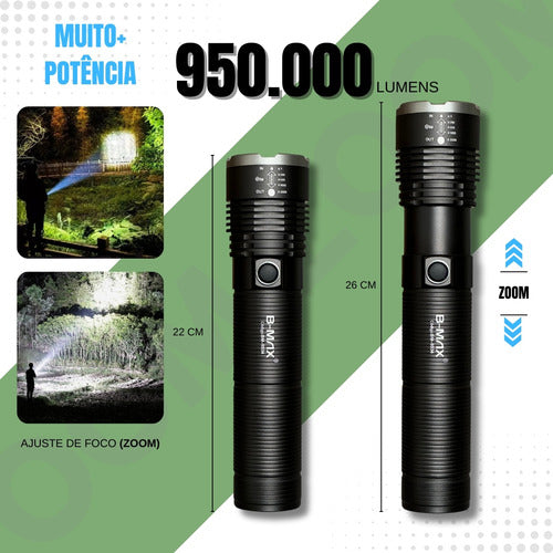 Lanterna Led Tática Mais Forte Do Mundo 2km Militar Potente