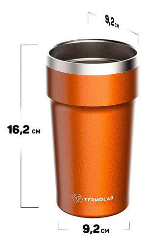 Copo Térmico Inox Cerveja Café Chá Chopp 500ml S/ Tampa