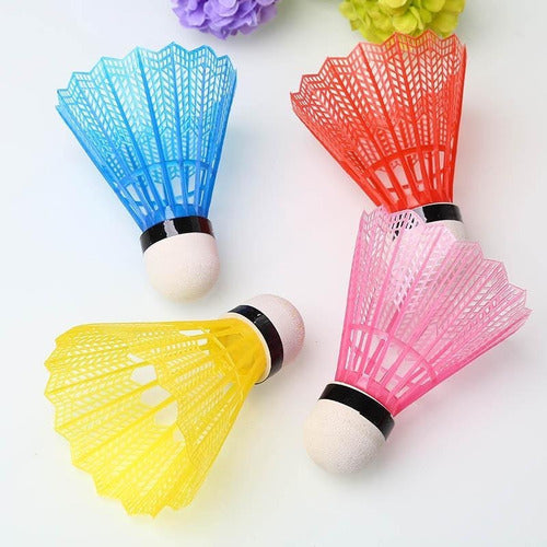 Peteca Bola Badminton Color Com 24 Peças