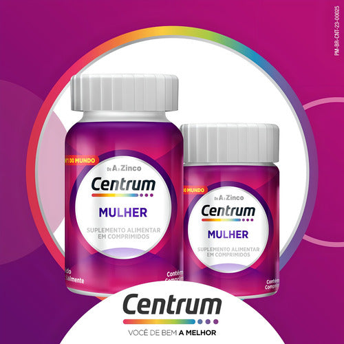 Kit Multivitamínico Centrum Mulher com 30+60 comprimidos