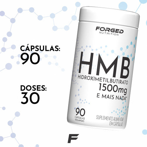 Hmb 1500mg 90 Vegan Caps - Forged Nutrition Sabor Sem sabor
