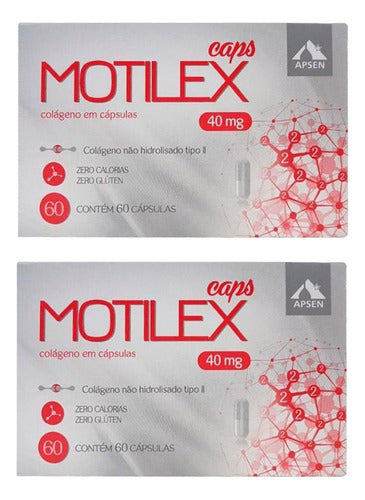 Kit 2 Caixas Motilex Colágeno Tipo Ii 40mg Com 60 Cápsulas