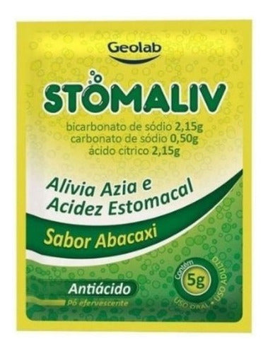 Caixa Stomaliv Com 50 Env Alivia Azia Má Digestão (eno)