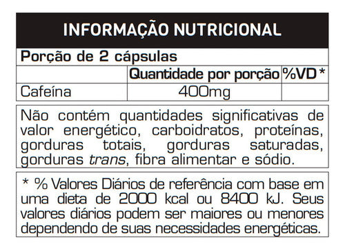 Fire Black 60 Cápsulas Caféina 100% Pura - Max Titanium Sabor Sem Sabor