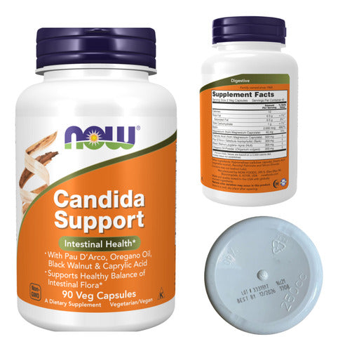 Candida Manutenção Now Foods 90veg Caps Sabor Sem sabor