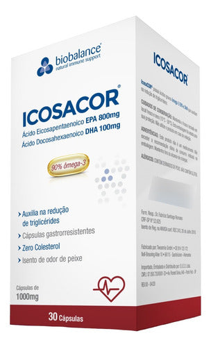 Icosacor - 90 % De Ômega 3 Epa : 30 Cápsulas - Biobalance