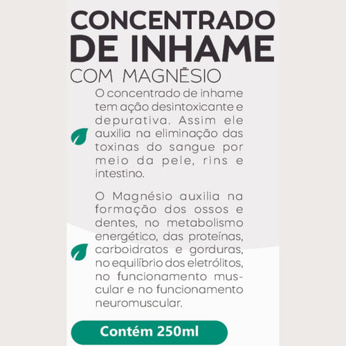 Elixir De Inhame Concentrado 250 Ml Sabor Sem sabor