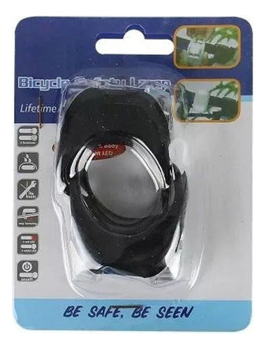 Kit 2 Luz De Segurança Led Duplo Sinalizador Lanterna Bike Cor Preto