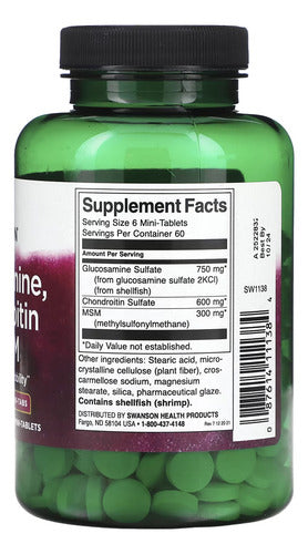 Glucosamina e condroitina Msm Artitris 360 comprimidos