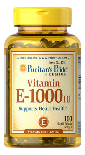 Vitamina E 450mg 1000 Ui 100 Cápsulas Puritans Pride