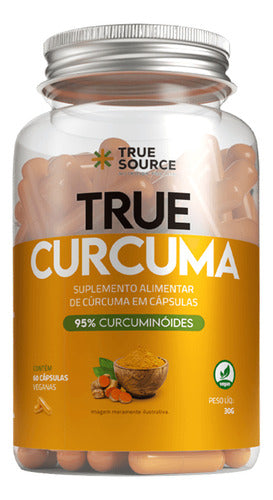 True Curcum Plus 60 Cápsulas Premium True Source Sem sabor