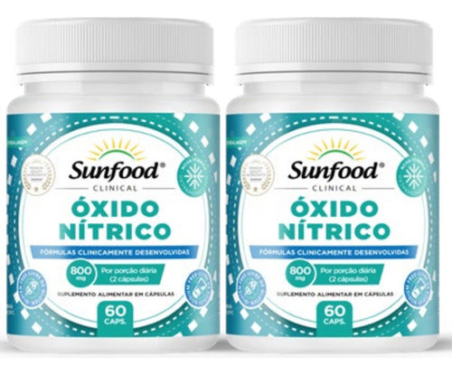 Oxido Nitrico 800mg 60 Capsulas Sunfood Clinical Sabor Sem Sabor