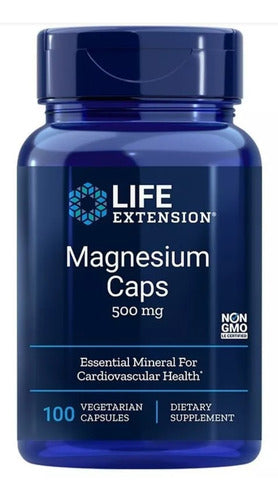 Magnesium Magnésio 500mg (100 Caps) Life Extension Sabor Sem sabor
