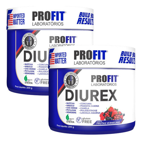 Diurex Chá Diurético Termogênico Detox 200g - Profit Sabor Frutas vermelhas