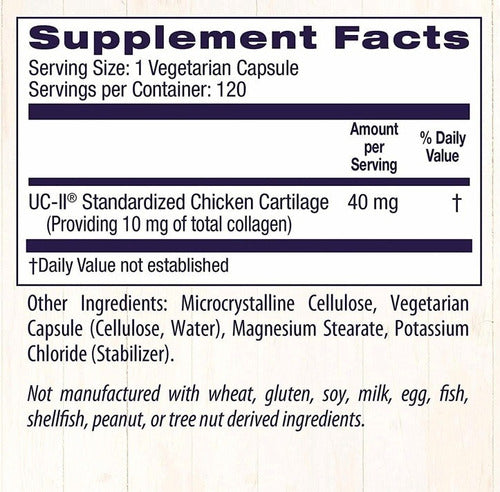 Colágeno Uc-ii Healthy Origins 40mg 120 Caps