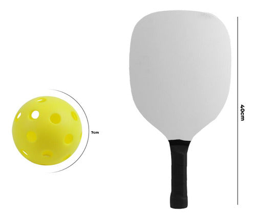 Kit Raquete Pickleball Ergonômico Esporte Lazer Ar Livre