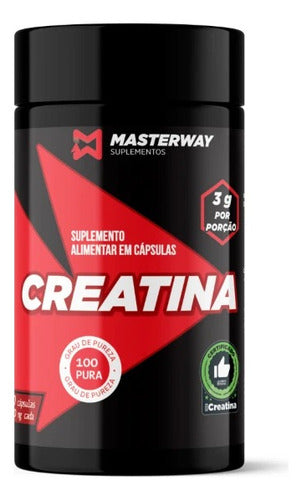Creatina Em Cápsulas (120 Caps) - Masterway Suplementos Sabor Natural