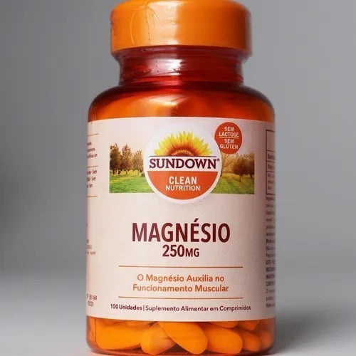 Magnésio 250mg 100 Cápsulas Magnesium Sundown Naturals Sabor Neutro