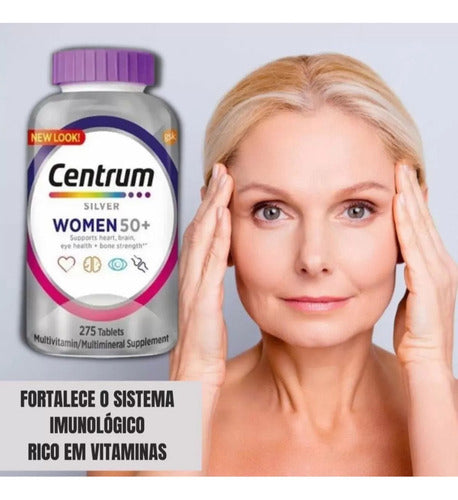 Centrum Silver Para Mulheres Mais De 50 Anos 275 Tablets Sabor Without flavor