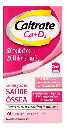 Suplemento Vitamínico Caltrate Ca+d3 600mg+200ui 60 Comprim Sabor Without flavor
