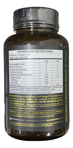 Dha Tg 1000mg (90 Caps) - Essential Nutrition Sabor Sem sabor