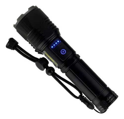Lanterna Led Recarregável Usb Tática Profissional Com Zoom B-max