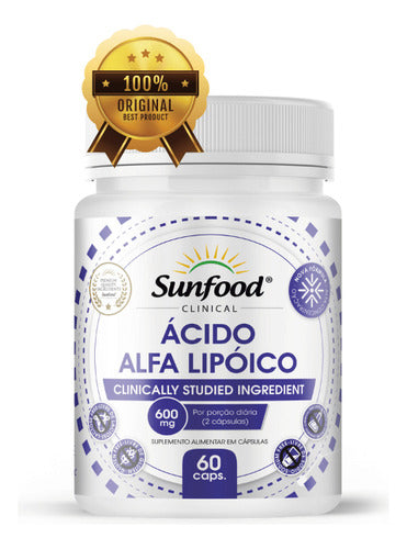 Ácido Alfa Lipóico 600 Mg 60 Cápsulas Sunfood Clinical Sabor Caps