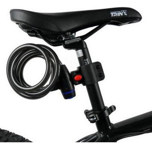 Cadeado Trava P/ Bicicleta Com Suporte De Quadro Ou Canote