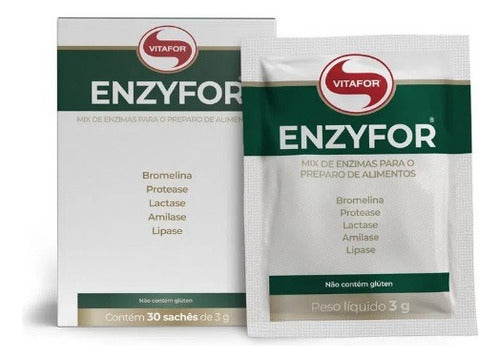 Enzyfor Enzimas Digestivas - 30 Sachês 3g - Vitafor