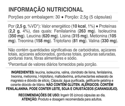 Suplemento Aminoácidos Nature H50+ 150 Cápsulas