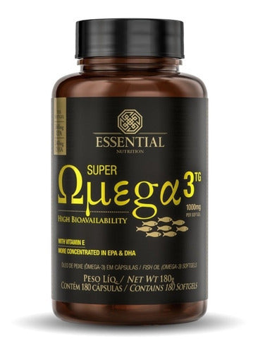 Super Ômega 3 Tg 1000mg 180 Caps Essential Nutrition Sabor 180 Softgels