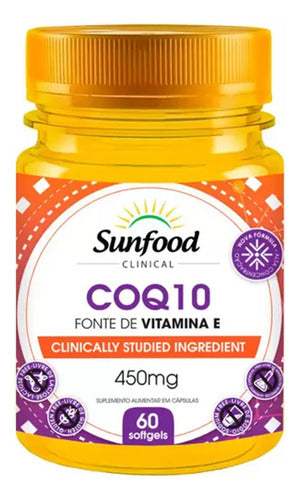 Coq10 + Vitamina E 450mg 60 Softgel - Sunfood