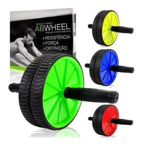 Rodinha MBFit roda abdominal dupla reforçada profissional fitness