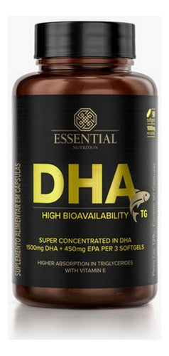 Dha Tg 1000mg (90 Caps) - Essential Nutrition Sabor Sem sabor