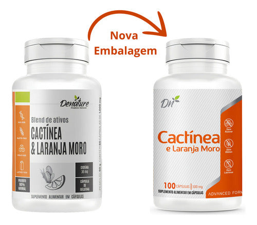 Morosil Laranja Moro + Cactinea 500mg 100 Cáps Cada Denature Sabor Natural