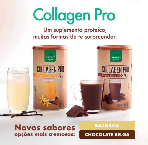 Colágeno Hidrolisado Collagen Pro Nutrify Chocolate Belga 450g