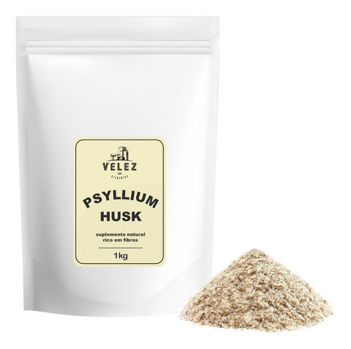 Psyllium Husk Velez 1 Kg Suplemento natural rico em fibras