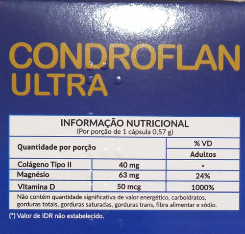 Condroflan Ultra 60 Caps - Colágeno Ii + Vit D + Magnésio Sabor Sem sabor
